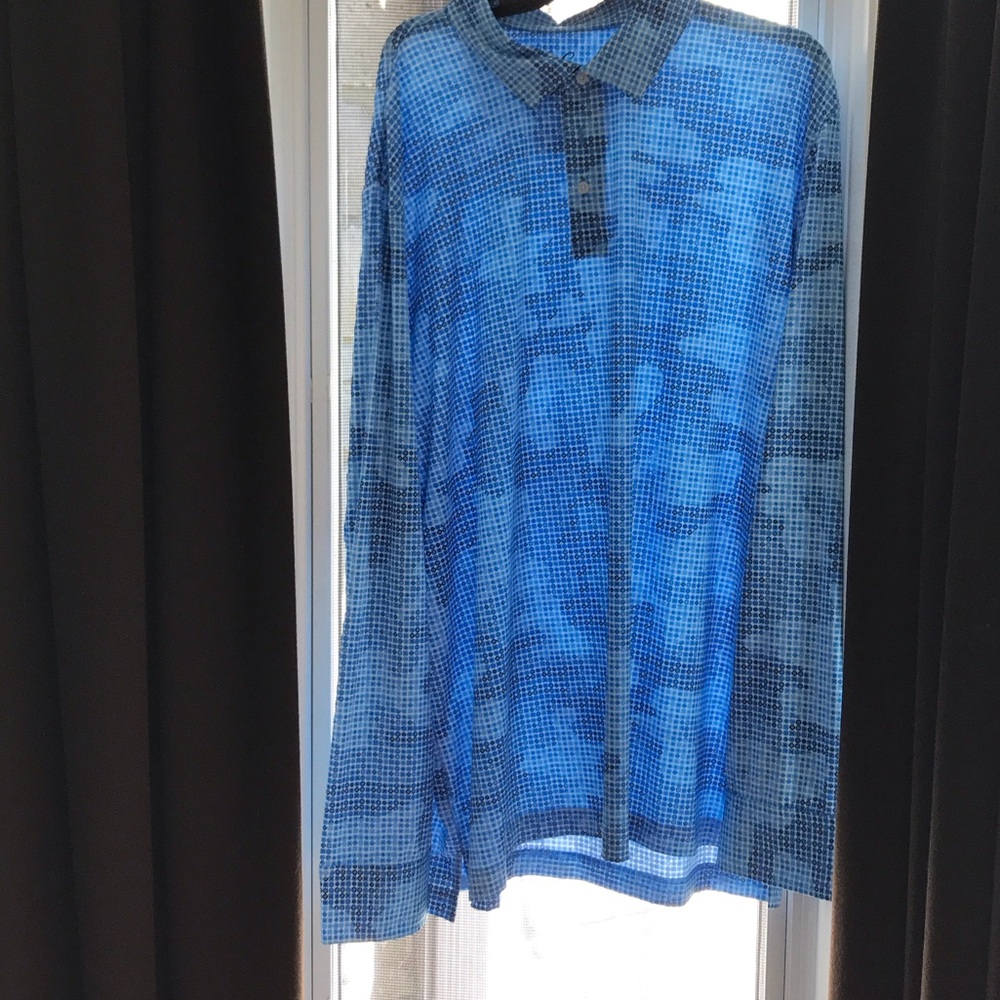 Robert Graham Geometric Blue Shirt